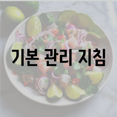 기본 관리 지침