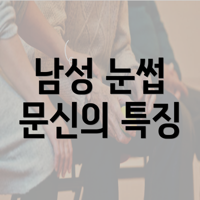 남성 눈썹 문신의 특징