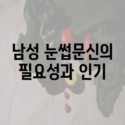 남성 눈썹문신의 필요성과 인기