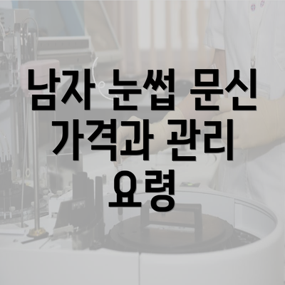 남자 눈썹 문신 가격과 관리 요령