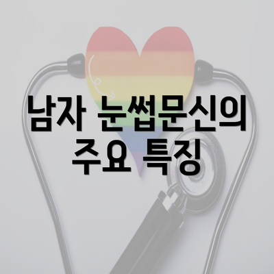 남자 눈썹문신의 주요 특징