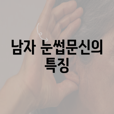 남자 눈썹문신의 특징