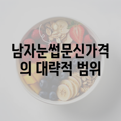 남자눈썹문신가격의 대략적 범위