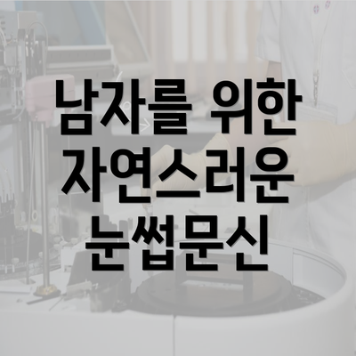 남자를 위한 자연스러운 눈썹문신