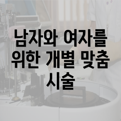 남자와 여자를 위한 개별 맞춤 시술