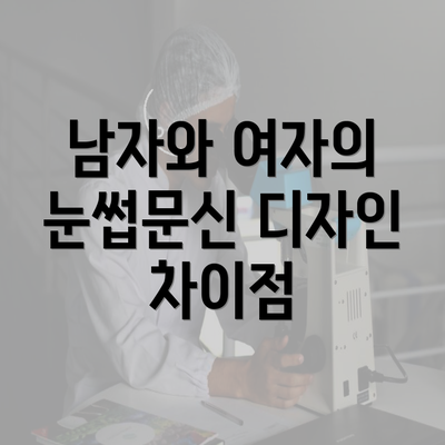 남자와 여자의 눈썹문신 디자인 차이점