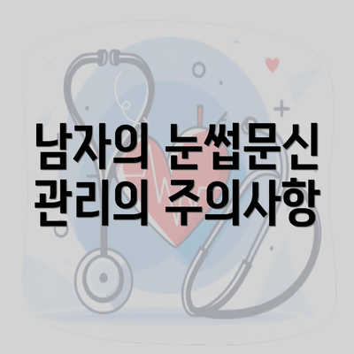 남자의 눈썹문신 관리의 주의사항