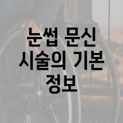 눈썹 문신 시술의 기본 정보