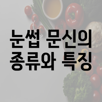 눈썹 문신의 종류와 특징