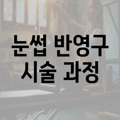 눈썹 반영구 시술 과정