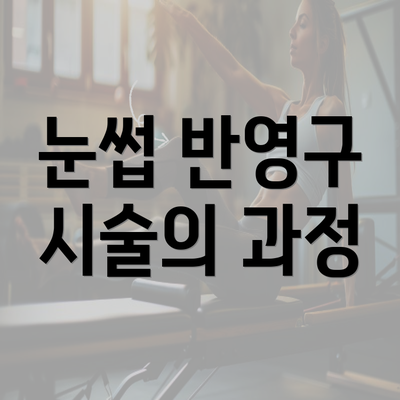 눈썹 반영구 시술의 과정