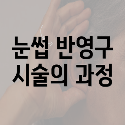 눈썹 반영구 시술의 과정