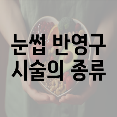 눈썹 반영구 시술의 종류