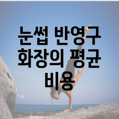 눈썹 반영구 화장의 평균 비용