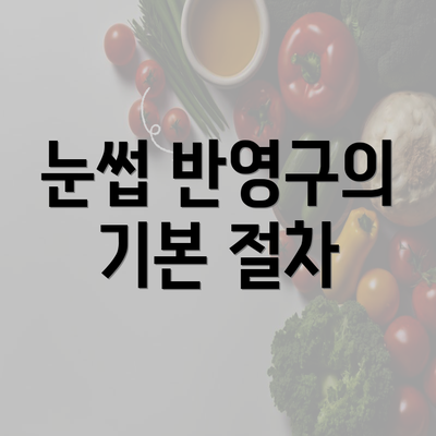 눈썹 반영구의 기본 절차