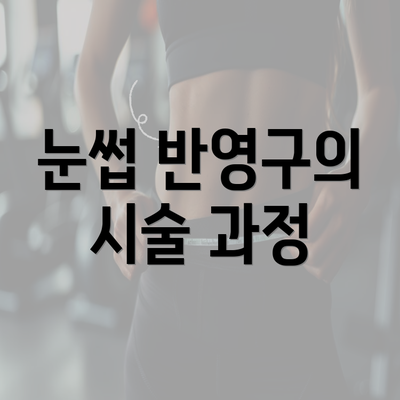 눈썹 반영구의 시술 과정