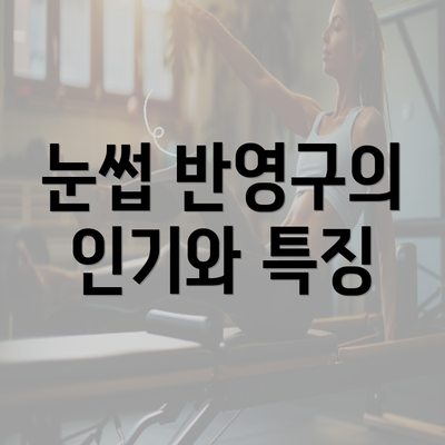 눈썹 반영구의 인기와 특징