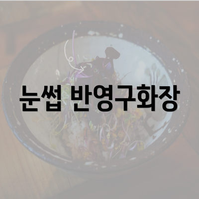 눈썹 반영구화장