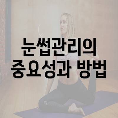 눈썹관리의 중요성과 방법