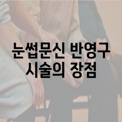 눈썹문신 반영구 시술의 장점