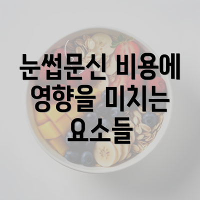 눈썹문신 비용에 영향을 미치는 요소들