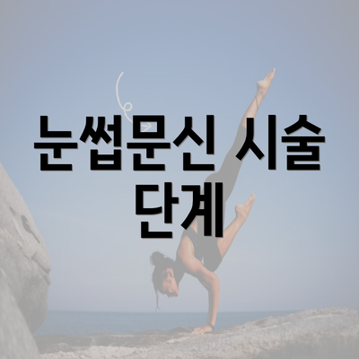 눈썹문신 시술 단계