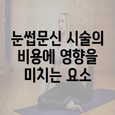 눈썹문신 시술의 비용에 영향을 미치는 요소