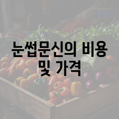 눈썹문신의 비용 및 가격