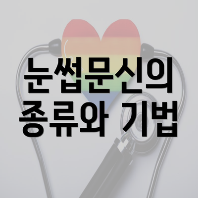 눈썹문신의 종류와 기법