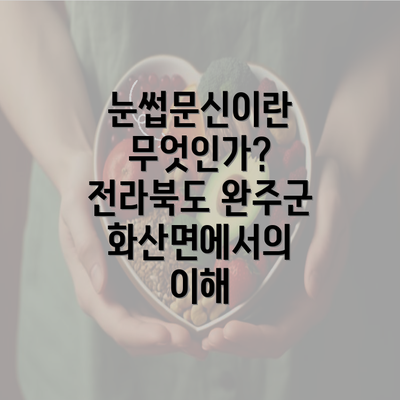 눈썹문신이란 무엇인가? 전라북도 완주군 화산면에서의 이해