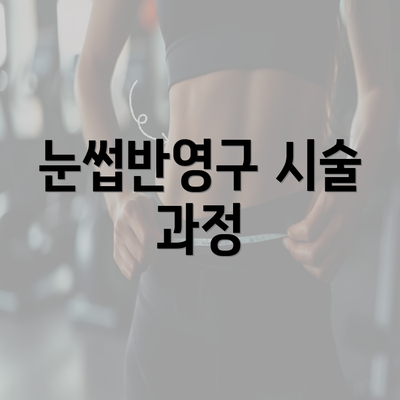 눈썹반영구 시술 과정