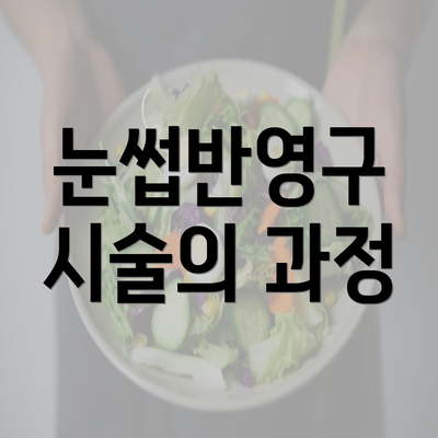 눈썹반영구 시술의 과정