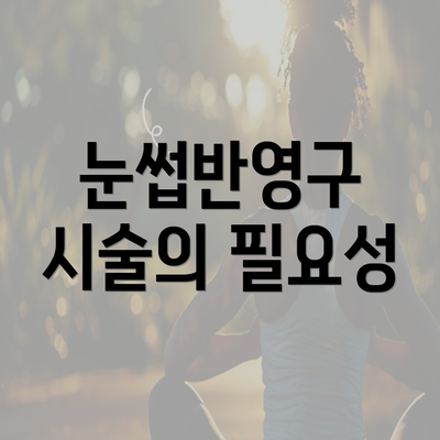 눈썹반영구 시술의 필요성