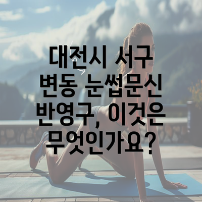 대전시 서구 변동 눈썹문신 반영구, 이것은 무엇인가요?