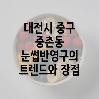 대전시 중구 중촌동 눈썹반영구의 트렌드와 장점