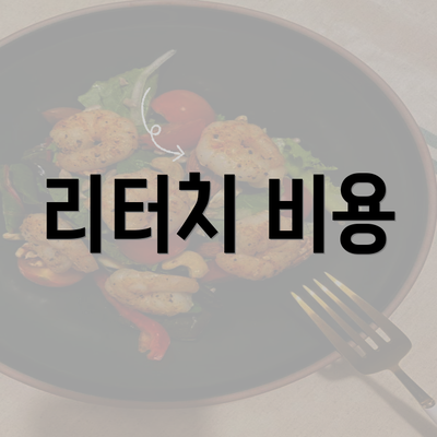 리터치 비용