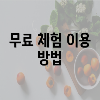 무료 체험 이용 방법