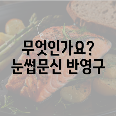 무엇인가요? 눈썹문신 반영구