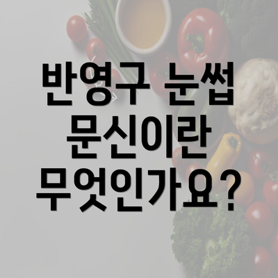 반영구 눈썹 문신이란 무엇인가요?