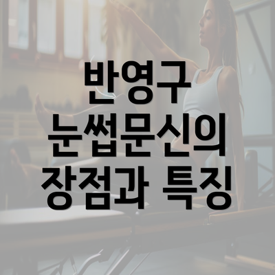 반영구 눈썹문신의 장점과 특징