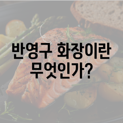 반영구 화장이란 무엇인가?