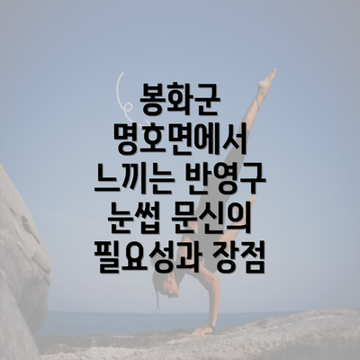 봉화군 명호면에서 느끼는 반영구 눈썹 문신의 필요성과 장점