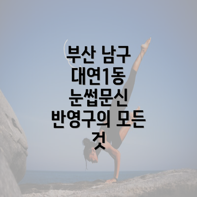 부산 남구 대연1동 눈썹문신 반영구의 모든 것