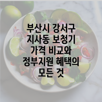 부산시 강서구 지사동 보청기 가격 비교와 정부지원 혜택의 모든 것