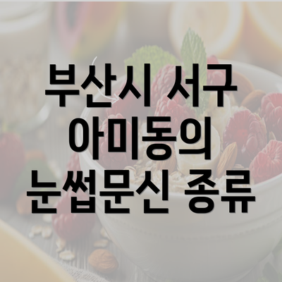 부산시 서구 아미동의 눈썹문신 종류