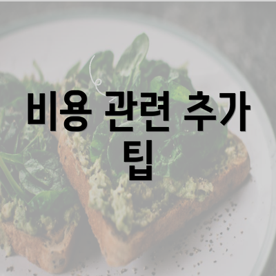 비용 관련 추가 팁