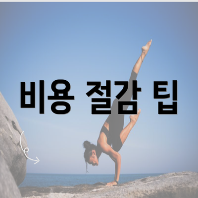 비용 절감 팁