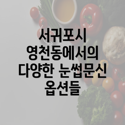 서귀포시 영천동에서의 다양한 눈썹문신 옵션들