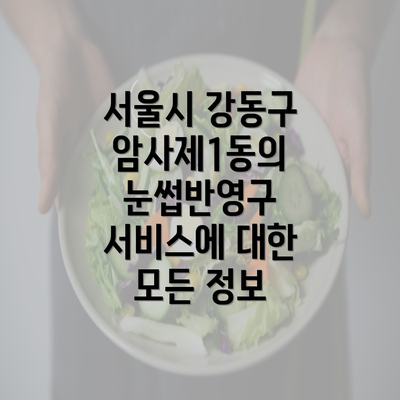 서울시 강동구 암사제1동의 눈썹반영구 서비스에 대한 모든 정보