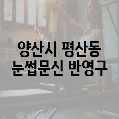 양산시 평산동 눈썹문신 반영구